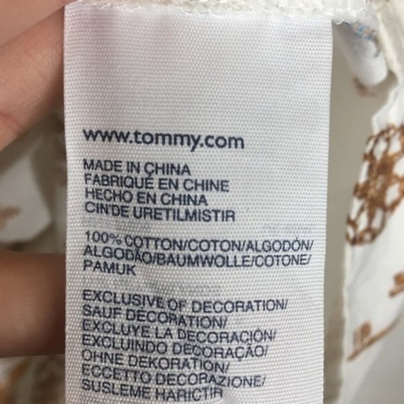 Tommy Hilfiger LS Button Up Shirt White Keys ac291 - Picture 5 of 8